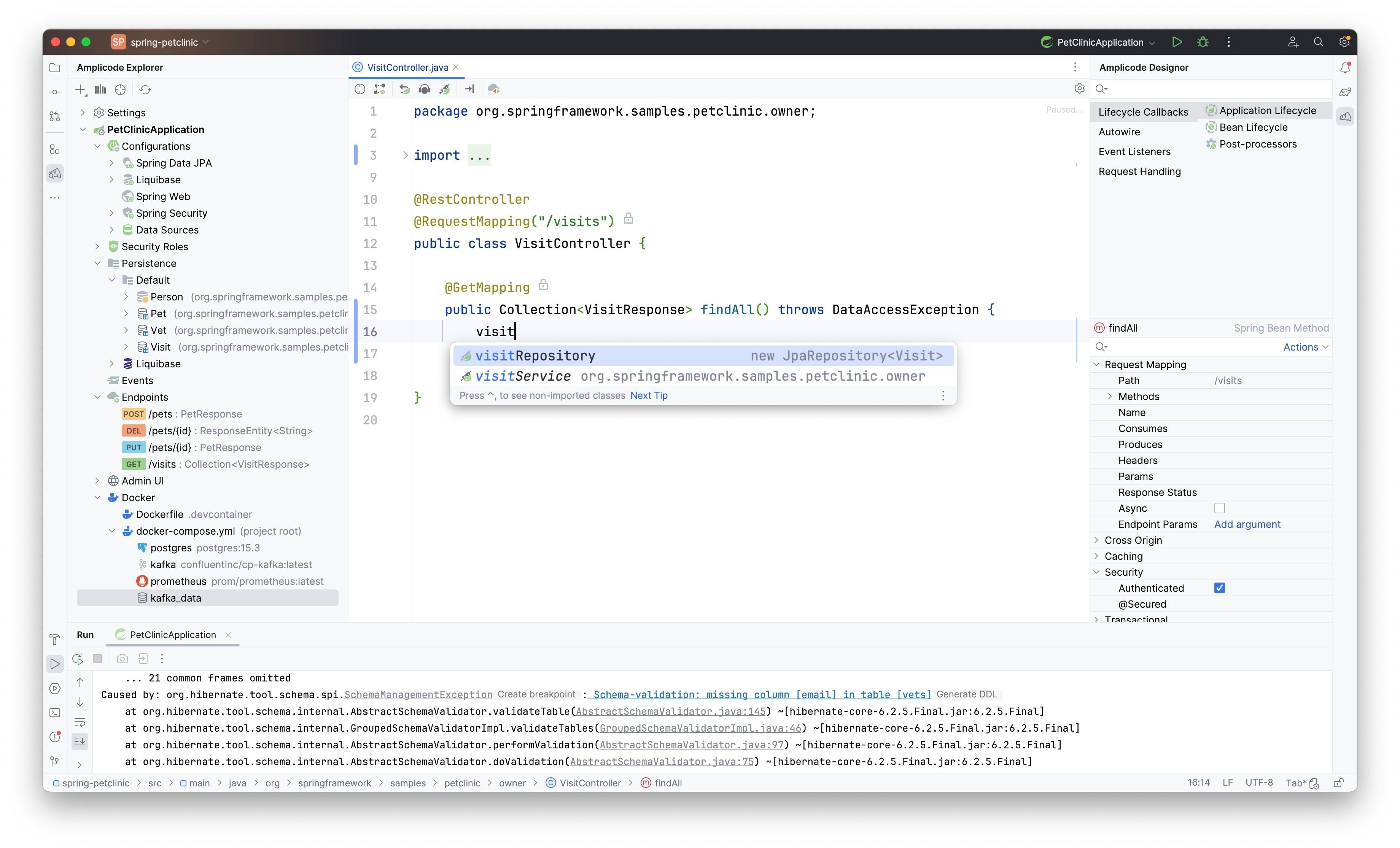 Скриншот интерфейса Amplicode